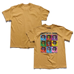 グレイトフル・デッド/GRATEFUL DEAD ロックT TEE Tシャツ 半袖 ロックバンド カントリーロック ロックの殿堂 コットン100% 綿 メンズ レディース トップス カラフル ポップ GOLD ゴールド 夏服 プリント【ネコポス発送】