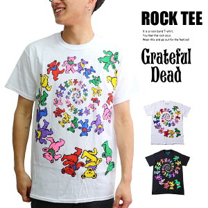 グレイトフル・デッド/Grateful Dead GD SPIRAL ダンシングベア デッド・ベア S/S TEE Tシャツ ロックT 半袖 トップス くま 正規品 本物 コットン【ネコポス発送】