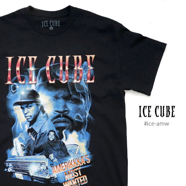 アイス キューブ/ICE CUBE AMERIKKKA’S MOST WANTED TEE Tシャツ 半袖 ロックT ヒップホップ ラッパー アメリカ メンズ レディース BLACK ブラック【ネコポス発送】