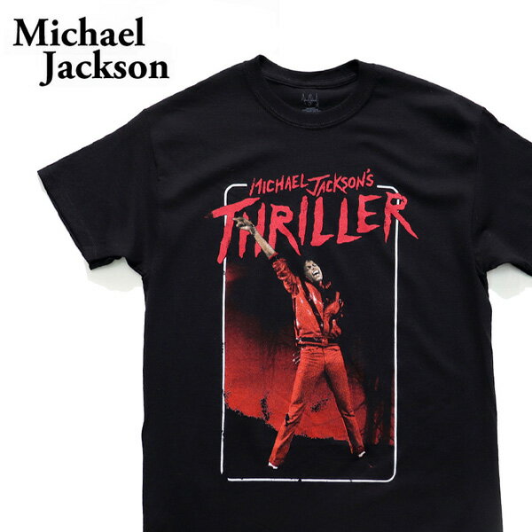 マイケルジャクソン【MICHAEL JACKSON】THRILLER TEE 半袖 スリラー 人気 シンプル BLACK ブラック Tシャツ ロックT バンドT ヒップホップ ロゴT 正規品 本物 【ネコポス発送】