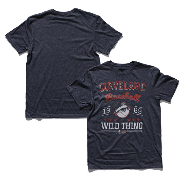 メジャーリーグ/MAJOR LEAGUE TEE Tシャツ 半袖 ロックT 映画 スポーツ コメディ WILD THING 野球 CLEVELAND AMERICAN CLASSICS アメリカンクラシックス メンズ レディース トップス NAVY ネイビー アメカジ 夏服【ネコポス発送】