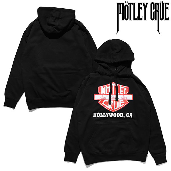 モトリー・クルー/MOTLEY CRUE HOODIE パーカー プルオーバーフーディー ロック バンド 長袖 トップス ロゴ コットン BLACK ブラック メンズ レディース ニューヨーク アメリカ