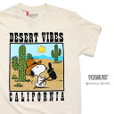 ピーナッツ/PEANUTS DESERT VUBES CALIFORNIA TEE Tシャツ 半袖 ロックT スヌーピー キャラクター メンズ レディース NATURAL ナチュラル【ネコポス発送】