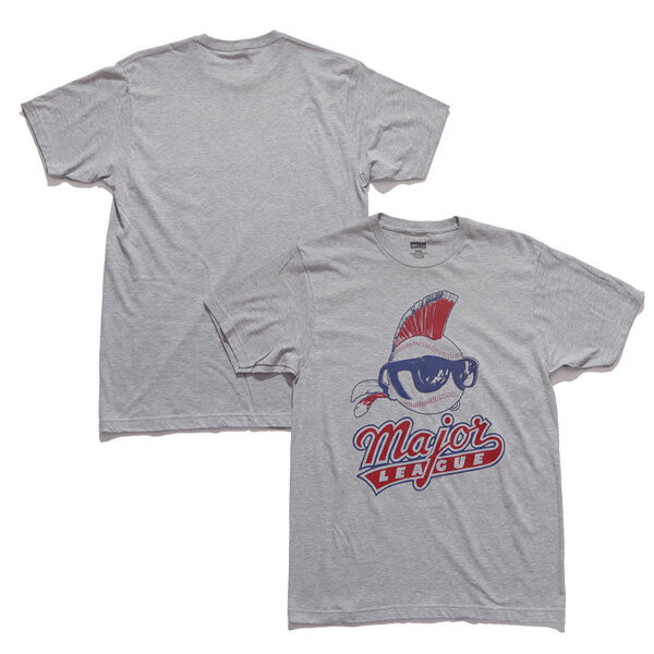 メジャーリーグ/MAJOR LEAGUE TEE Tシャツ 半袖 ロックT 映画 スポーツ コメディ WILD THING 野球 CLEVELAND AMERICAN CLASSICS アメリカンクラシックス メンズ レディース トップス GREY グレー アメカジ 夏服【ネコポス発送】