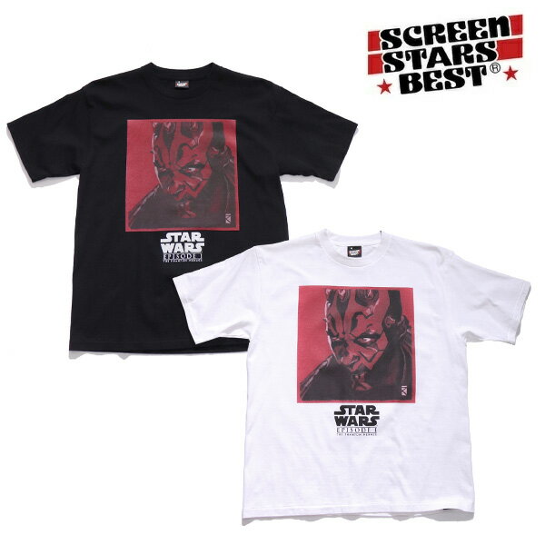 スクリーンスターズ ベスト/SCREEN STARS BEST 2522-SSBTSW8『STAR WARS』/ Tee(8) Tシャツ 半袖 ユニセックス メンズ レディース トップス WHITE BLACK ホワイト ブラック 映画 ムービー スター・ウォーズ ファントム・メナス プリント 100％ コットン【ネコポス発送】