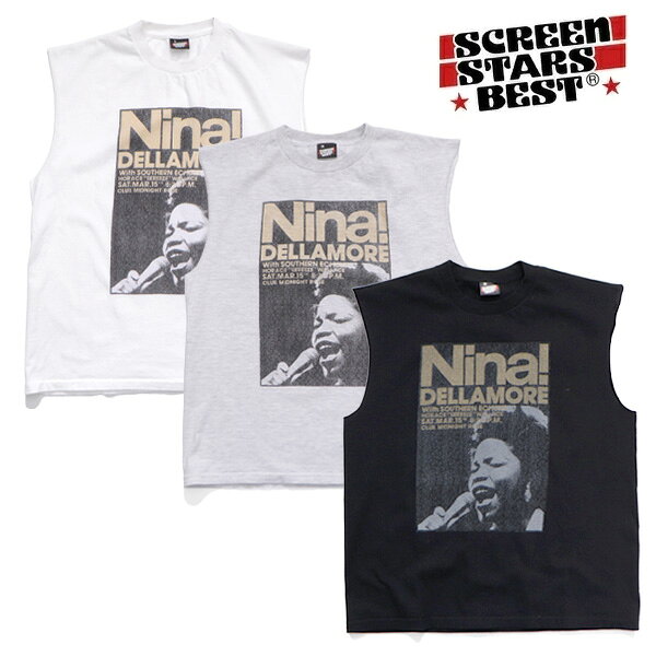 スクリーンスターズ ベスト/SCREEN STARS BEST 2622-SSBTNSFJ1 TANKTOP ノースリーブ タンクトップ 柔らかい 無地 メンズ トップス シンプル WHITE BLACK ASH ホワイト ブラック アッシュ アウトドア nina simone ジャズ イベントTシャツ