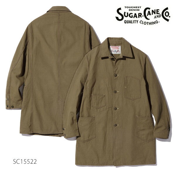 奬/SUGAR CANE SC15522 FICTION ROMANCE 10oz. KHAKI DUCK WORK COAT   㥱å    Ĺµ̵