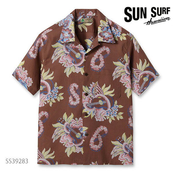 サンサーフ/SUN SURF SS39283 COTTON × LINEN OPEN SHIRT “MACINTOSH UKULELE” シャツ 半袖 アロハシャツ サーファー メンズ 日本製【送料無料】