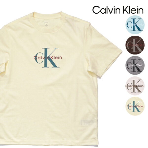 乐天商城 - カルバン・クライン/Calvin Klein　4RB862G SS HERO MONOLOGO TEE 20S Tシャツ ロゴ 半袖 トップス シンプル ベーシック メンズ レディース 綿 コットン100％ CK クルーネックTシャツ ストリート ゆったりTシャツ カジュアル ツートーンモノグラム【ネコポス発送】