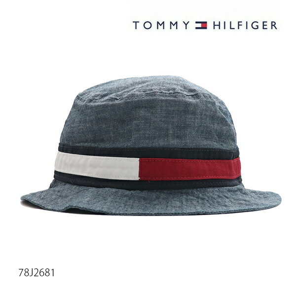 トミーヒルフィガー/TOMMY HILFIGER 78J2681 バケットハット ハット バケハ メンズ レディース キャップ HAT 帽子 ロゴ ブルー BLUE ユニセックス【ネコポス発送】