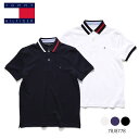 トミーヒルフィガー/TOMMY HILFIGER 78J8778 PROPER TIPPED SS POLO ロゴ プリント ポロシャツ 半袖 メンズ レディース スポーティー WHITE NAVY BLACK【ネコポス発送】