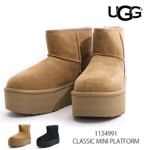 UGG/アグ 正規品 1134991 レディース CLASSIC MINI PLATFORM クラシック ミニ プラットフォーム ムートン カジュアル スエード 厚底 オーストラリア ギフト 人気 ショートブーツ ショートムートン【あす楽】【送料無料】