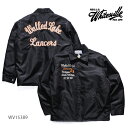 ホワイツビル/WHITES VILLE WV15389 NYLON COACH JACKET コーチジャケット ナイロン メンズ 長袖 ジャケット アウター 羽織り ロゴ シンプル 日本製 BLACK 【送料無料】
