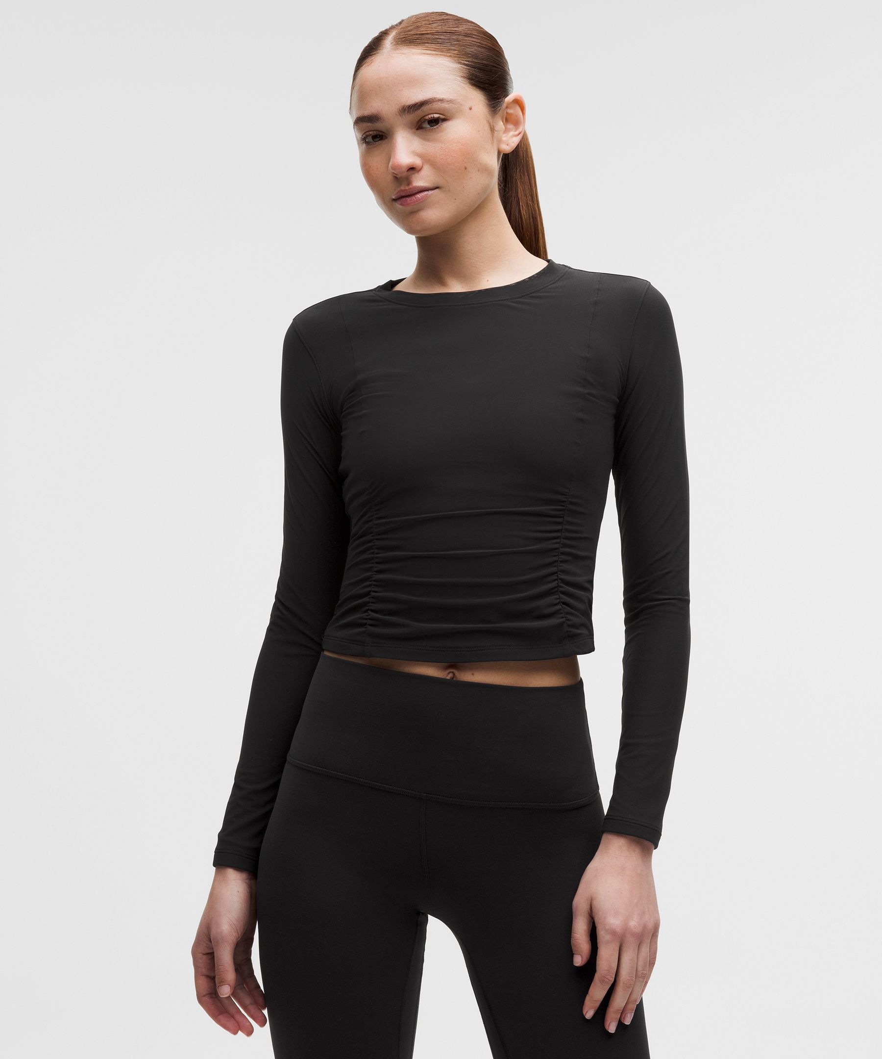 [公式] ルルレモン lululemon 女性 Nulu メッシュオーバーレイ長袖シャツ - ロングスリーブシャツ - カジュアル