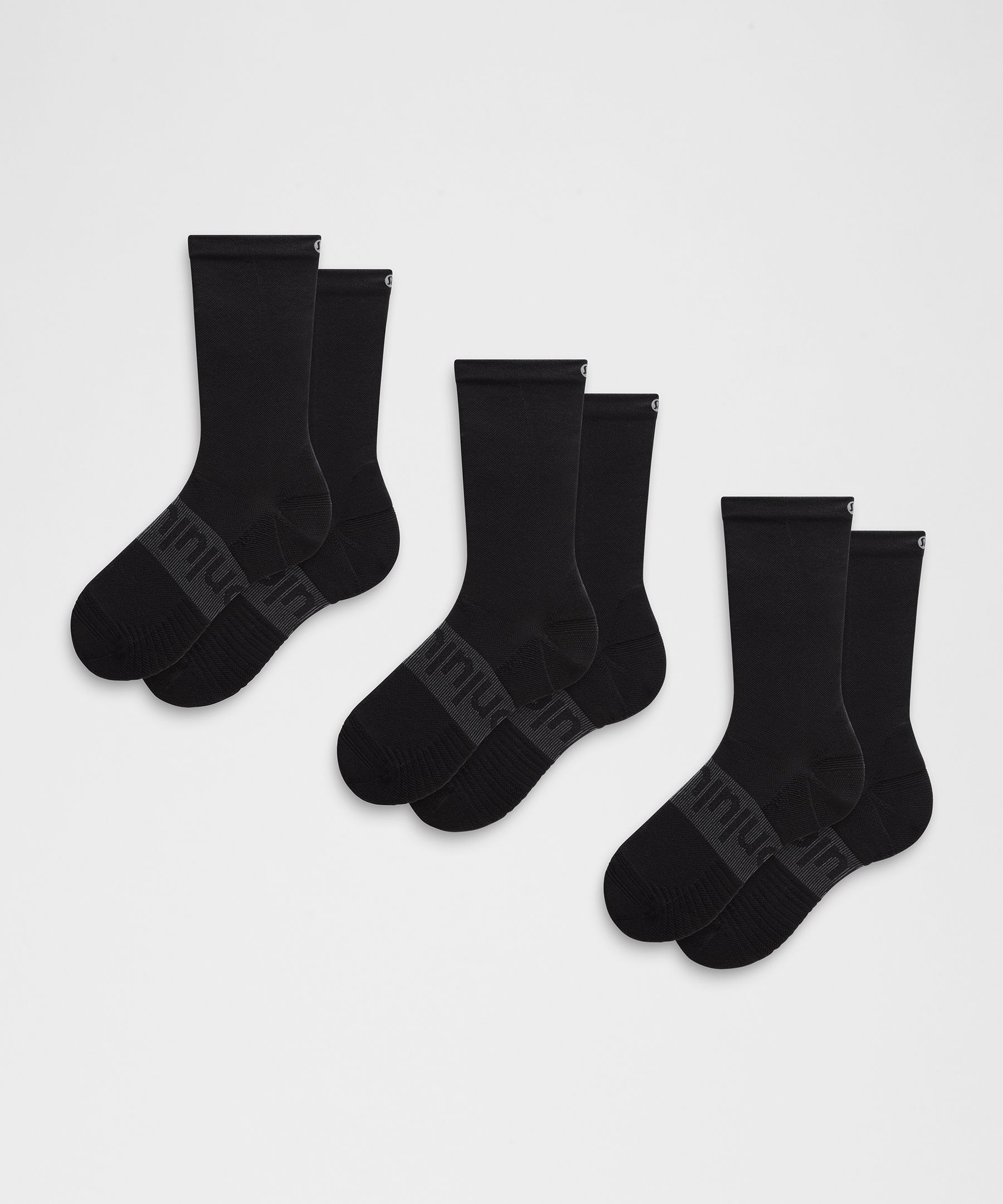 [公式] ルルレモン lululemon ユニセックス Power Stride クルーソックス *3Pパック - ソックス - ハイキング