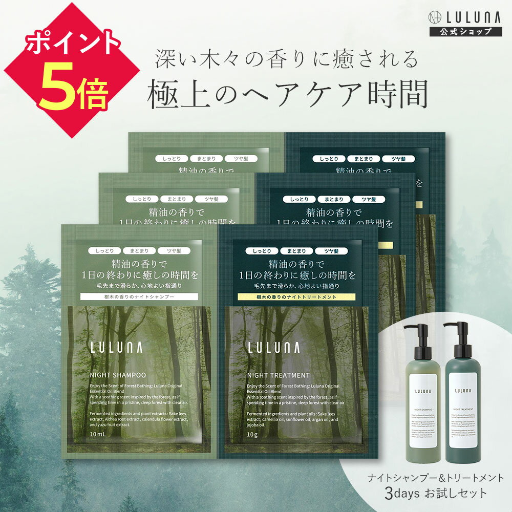 ＼1000円ポッキリ送料無料／ お試し ナイト シャンプー トリートメント トライアルセット3回分 髪 ふん..