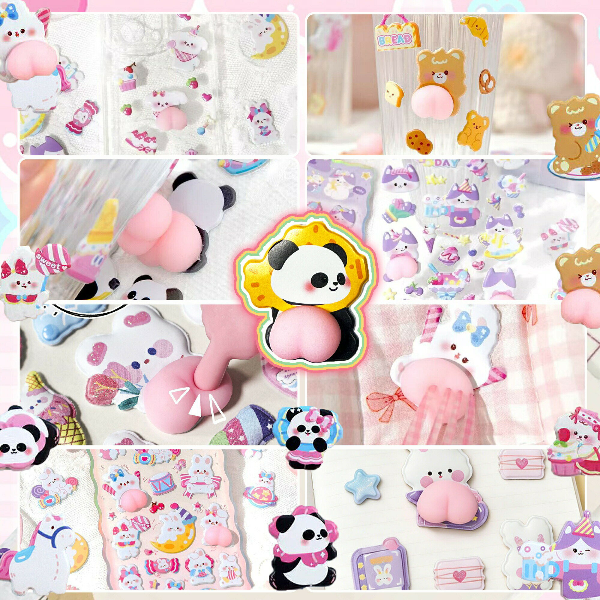 【スーパーSALE半額】蓄光 ぷくぷくシール 【ポップ】おしりぷにぷにシール お尻シール 3D立体 ぷくぷく DIY 日記帳 手帳用 スマホケース デコステッカー 贈り物 交換シール 立体シール ごほうびシール 飾り用 貼り付け プレゼント 手帳デコ 可愛い 立体 日記帳用 luluone-10001784 LuLuone楽天市場店 サンプル画像3