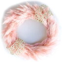 パンパスグラスリース ドライフラワー プリザーブドフラワー ナチュラルリース サイズ:幅約26cm×高さ約26cm×奥行約8cm Lulu's-1579 Lulu*s ルルズ