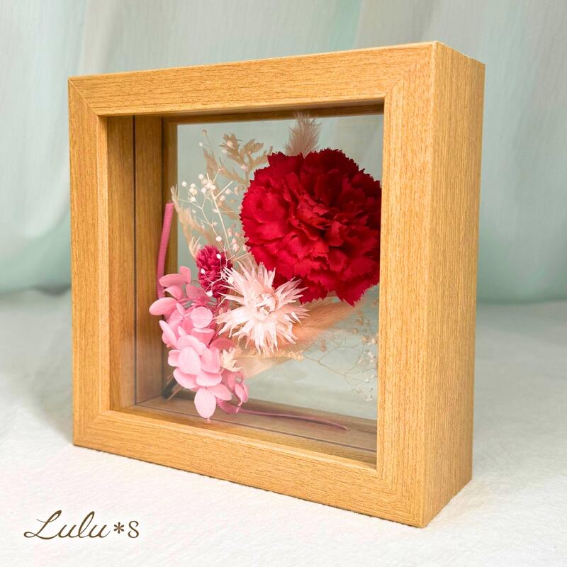 母の日 ギフト カーネーション フラワーフレーム プリザーブドフラワー 造花 アレ...