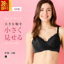 3枚組カシュクールブラ 胸を小さく見せるブラ LULUSMARTBRA&reg; 胸をすっぽり包み込む 脇肉すっきり 上品なデザイン 着痩せブラ