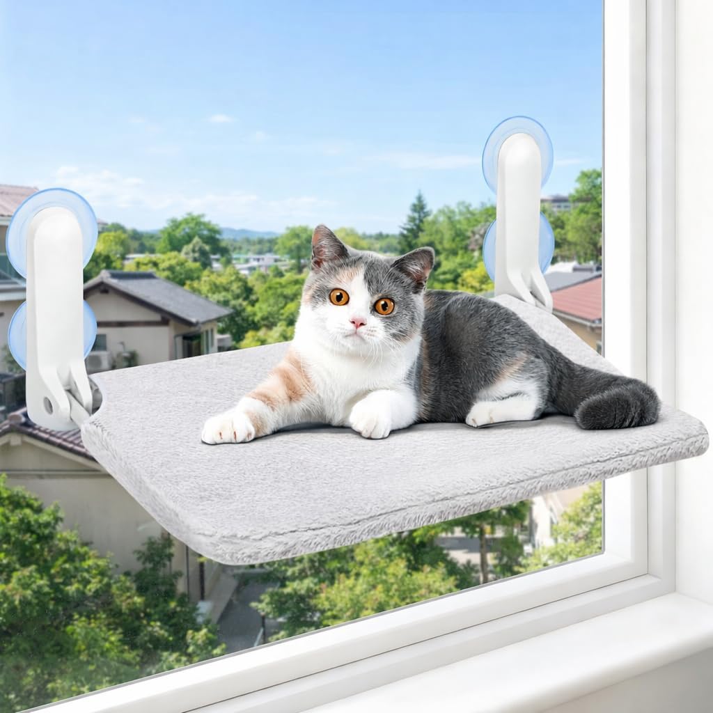 乐天商城 - 【訳あり】さえだ 猫 ハンモック 折り畳み式 猫 窓用ハンモック 猫窓ベッド 強力吸盤式 耐荷重40kg 猫 ハンモック 52*30cm 大型 窓 ベット 洗濯可能 窓用猫ハンモック ねこベッド 四季兼用 猫用ハンモック 日本語説明書付き (猫窓ベッド, 52*30cm) X001912WIR B0DNYLQWKC