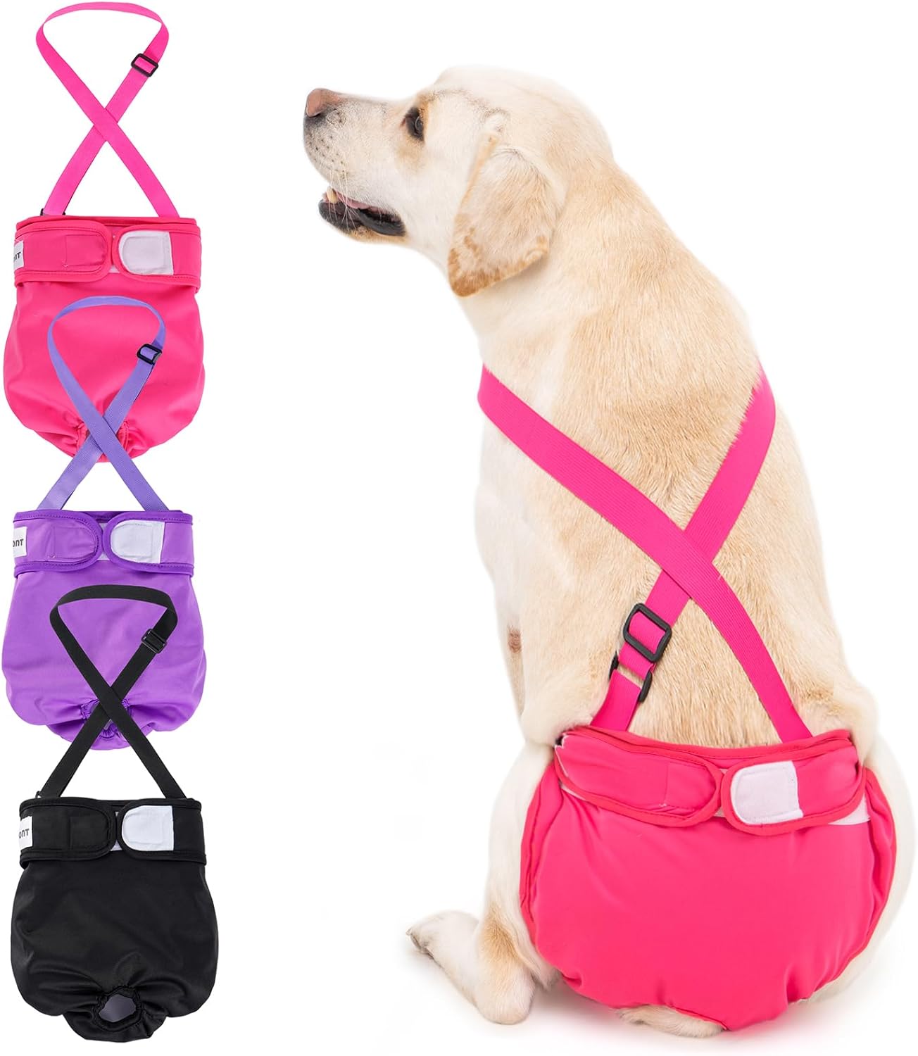 Manner Belt - 【訳あり】Avont [3枚セット] 犬用おむつ マナーベルト サスペンダー 生理パンツ 洗濯可 再利用可能 高吸収性 耐久性 X00167WYL9 B0CPHRD75L