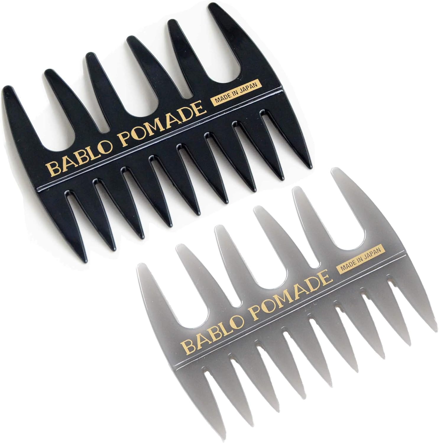 乐天商城 - 【訳あり】BABLO POMADE メッシュコーム グレー＆黒 2色セット 粗目 メンズ 用 コーム 櫛 クシ バーバー X000VCOVW5 B08DR81KTT A-04371