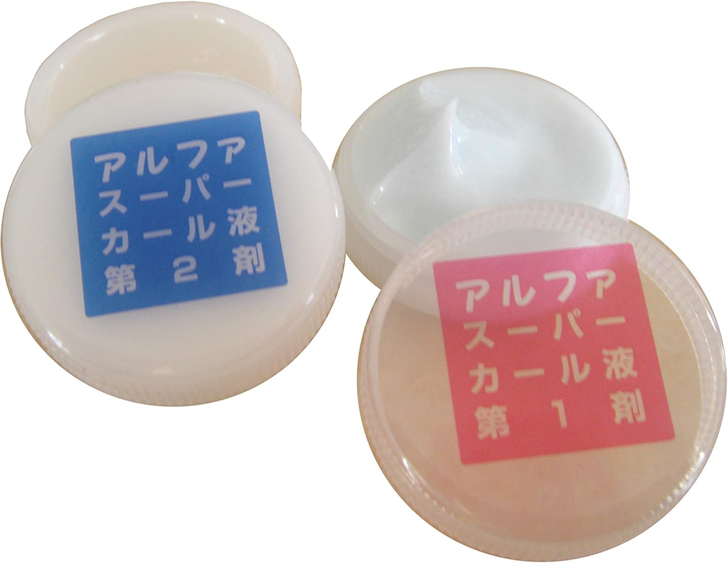 【訳あり】国産★☆5分でかかる！つけまつげ用パーマ液、アルファスーパーカール液1剤、2剤 約50回分☆★ X0019R9RGV B075ZN15QT A-04404