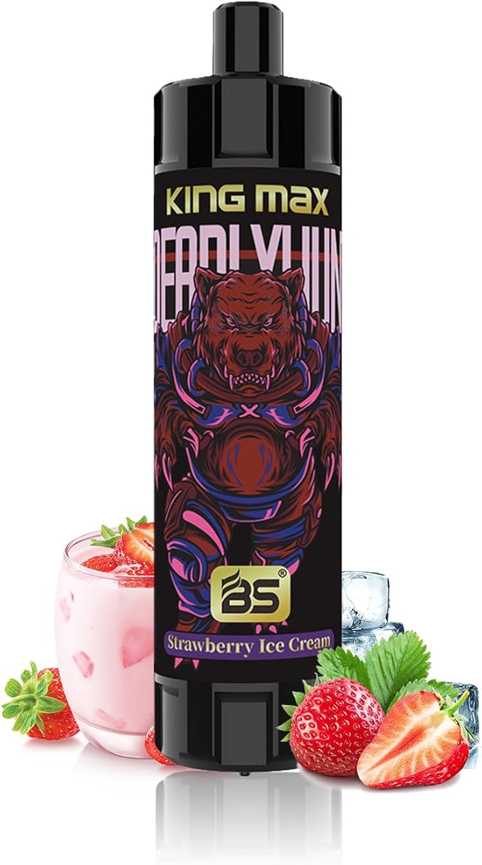 【訳あり】使い捨て電子タバコ BS 10000回吸引 20ml 大容量シーシャリキッド VAPE 持ち運び シーシャ Type-C充電 爆煙 ペン型 ニコチンゼロ タールなし 水蒸気タバコ (ストロベリーアイスクリーム)