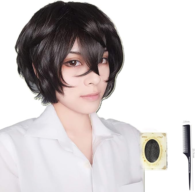 乐天商城 - 【訳あり】文豪ストレイドッグス耐熱 ウィッグ コスチューム用小物 お祭りwig (太宰治)