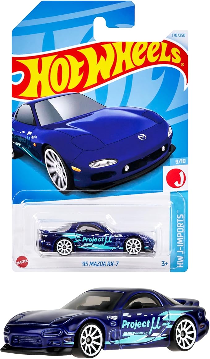 乐天商城 - 【訳あり】ホットウィール(Hot Wheels) ベーシックカー '95 マツダ RX-7 乗り物おもちゃ ミニカー 3歳から ブルー HXR27