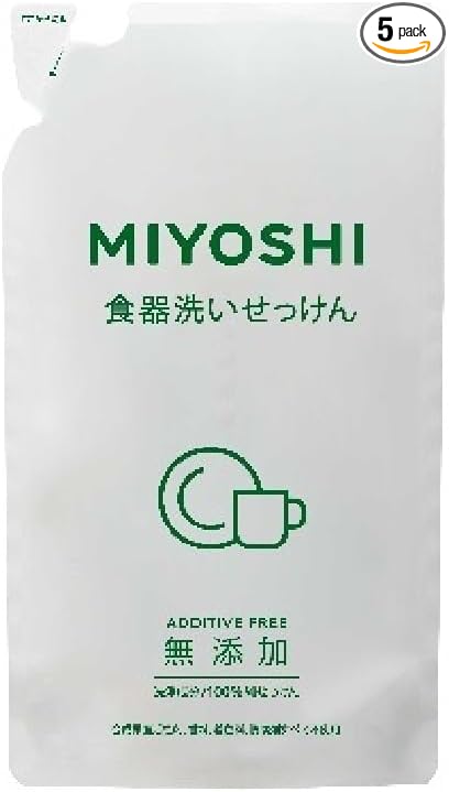乐天商城 - 【訳あり】ミヨシ石鹸 無添加食器洗いせっけん 詰替用 350ml×5