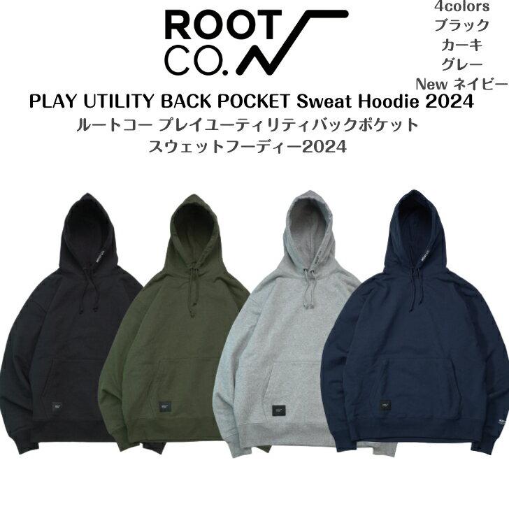 【ROOT CO. ルートコー】PLAY UTILITY BACK POCKET Sweat Hoodie 2024プレイユーティリティーバックポケットスウェットフーディー2024