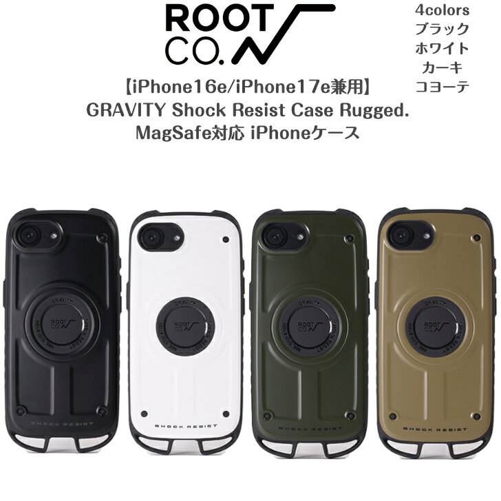 【ROOT CO. ルートコー】【iPhone16e/iPhone17e兼用】GRAVITY Shock Resist Case Rugged.グラビティショックレジストケースラギッドiPhoneケース