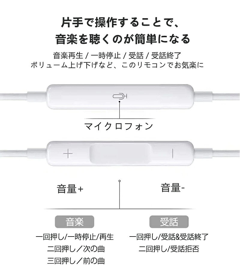 3.5mmジャック イヤホン HiFi音質 通話可能 有線イヤホン音量調整 重低音 遅延なし クリア通話 雑音なし カナル型 イヤフォン ノイズキャンセリング 快適な装着感 ステレオイヤフォン 重低音 ゲームライブイヤホンヘッドセッPC/MP3/Switch/Android 対応 lumi-plusalpha-10000086 LumiPlusalpha サンプル画像3
