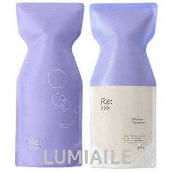 ★リニューアル★【2点セット】 Re: Platinum シャンプー 600ml Re: Platinum トリートメント 600g （リ プラチナムシャンプー）（リ プラチナムトリートメント）【アジュバン ADJUBANT】