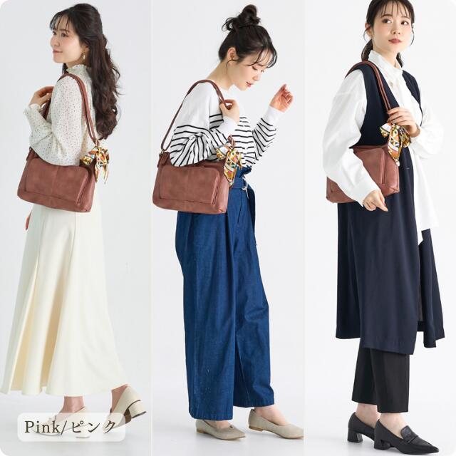 macaroni レディースバッグ やぎ革 ピンク ショルダーバッグ トート macaroni レディースバッグ やぎ革 ピンク ショルダーバッグ トート