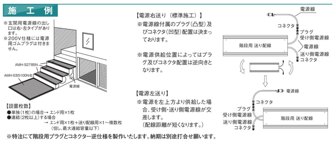 【楽天市場】【アサヒ特販】アサヒ融雪マット エコ玄関用(リード線出し口左タイプ)850巾W850×L1,000×t17AC100V(消費電力