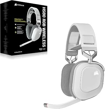 CORSAIR HS80 RGB WIRELESS CA-9011236-AP ホワイト ワイヤレス ゲーミングヘッドセット