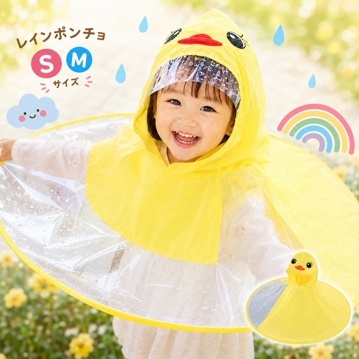 【全品20％OFF】レインポンチョ レインコート キッズ ランドセル対応 男の子 女の...