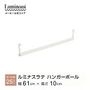 パーツ ラテ専用パーツ ハンガーポール 幅60 ポール径25mm 幅61cm棚板用 高さ10cm ラック 収納ラック キッズ 子ども部屋 おしゃれ シェルフ 棚...