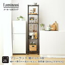 ルミナス ノワール 黒 ラック スチールラック 幅40 5段 奥行40 スチールシェルフ 棚 収納ラック おしゃれ ブラック スリム スリムラック 省スペース ...