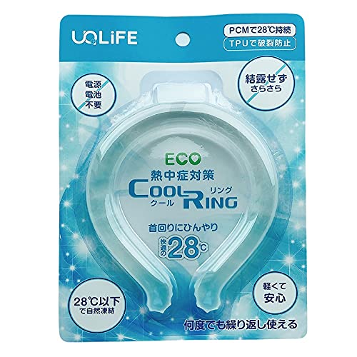クールリング（半透明) Mサイズ [ネッククーラー 自然凍結 首掛け 熱中症対策 首周り約32cm]