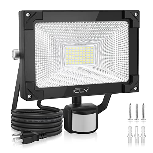 CLY センサーライト 屋外 人感センサーライト LED投光器 60W 昼白色 6000LM 6500K フラッドライト 超高輝度 IP66防水