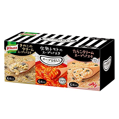 味の素 クノール スープ DELI バラエティボックス 18袋入 トマト/きのこ/たらこ (カップスープ スープ パスタ 食品 まとめ買い)