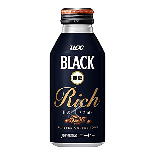 UCC BLACK無糖 RICH R缶 375g×24本