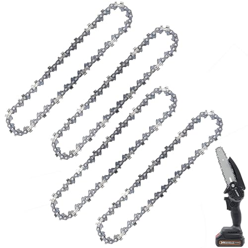 DFsucces チェーンソー 替刃 4個セット 4インチ チェンソー替え刃 チェーンソー 刃 木工切断 枝切り 伐..