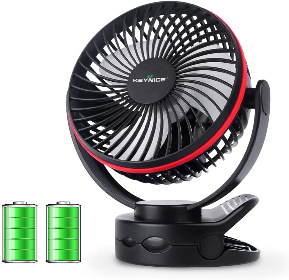 キーナイス サーキュレーター KEYNICE usb扇風機 卓上扇風機 クリップ 充電式 usbファン 超強風 静音 風量4段階調節 360度角度調整 長時間連続使用 LED