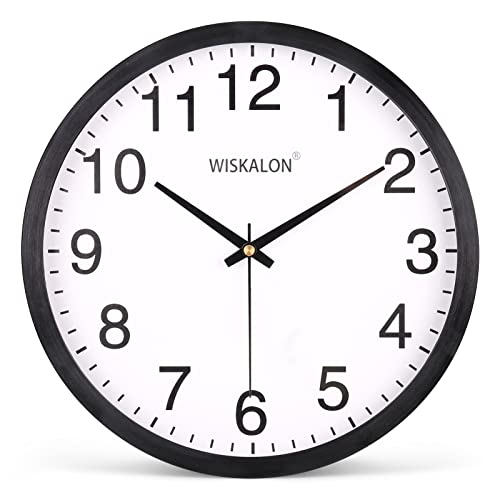 壁掛け時計 連続秒針 静音 アナログ 非電波 掛け時計 クォーツ クロック シンプル おしゃれ 直径25x4.3cm コンパクト（ホワイト） W
