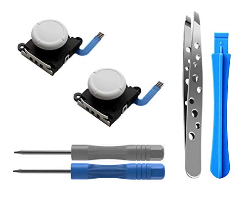 ElecGear 2個ジョイコン交換用ジョイスティック、Switch Joy-conとSwitch Lite対応の左/右コントローラー修理パーツ